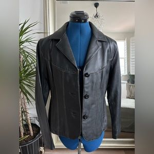 Vintage Wilson’s Leather Button Down Thick Stitch Coat Jacket Size M